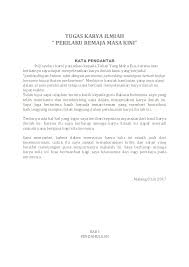 Judul makalah ini yaitu kenakalan remaja tentang narkoba. Doc Tugas Karya Ilmiah Perilaku Remaja Masa Kini Selin Dumatubun Academia Edu