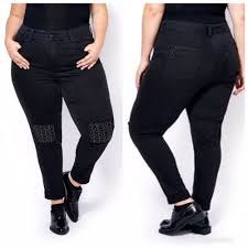 Seven7 Jeans Melissa Mccarthy Plus Size Studded Knee Detail