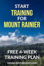 This 4 Week Mount Rainier Training Plan Will Help You Build A Base Of Strength And Endurance So You Can Climb 10 000 Fe Training Plan Rainier Hiking Trails Usa