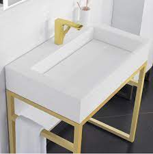 A beautiful vanity can be a total game changer for your bathroom. Bathroom Vanities Brass Tones The Elegant Kitchen And Bath Indianapolis Fort Wayne Lafayette