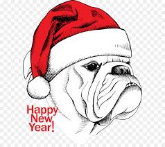 Christmas doodles christmas drawing christmas art christmas decorations vector christmas christmas images christmas tree sketch christmas icons. White English Bulldog Cartoon Illustration Vector Christmas Dog Nohat Free For Designer