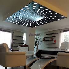 The rectangular block pop design is a very good choice for small spaces. New Pop Low Price China Living Room Uv Printed 3d Effect Pvc Stretch Ceiling Professional Design 3d Design Living Room Ceiling Design3d Ceiling Aliexpress