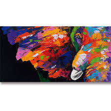 Painted elephant canvas print poster modern graffiti pop art animal abstract colorful elephant painting wall pictures for kids room unframed 24 x 48 inches (60x120cm) 4.2 out of 5 stars 14 $30.50 The Elephant Painting Elephant Canvas Art For Sale