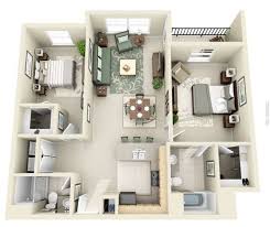 Dekorasi Rumah Minimalist 50 Denah Rumah Minimalis 3d 3 Kamar Tidur 2 Lantai Dan 2 Kamar Tidur Denah Lantai Rumah Denah Lantai Desain Apartemen