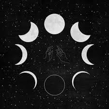 Black And White Moon Phases Art Print Witchy Moon Art Print Astrology Illustration Moon Phases Art Moon Art Print Moon Art