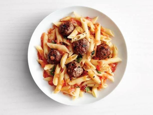 Rustic Penne Pasta with Savory Meatballs
