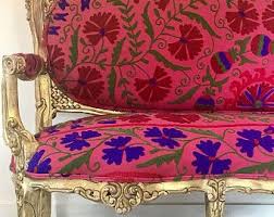 Bohemian French Settee Etsy Boho Dining Chairs Custom Chair Boho Chair