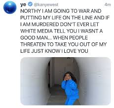 What that means is that half the time he's so it looks like kanye west had been watching some cooking shows before going out to eat and tweeting about it. Kanye West Leaves Fans Concerned As He Tweets About Being Murdered Daily Mail Online