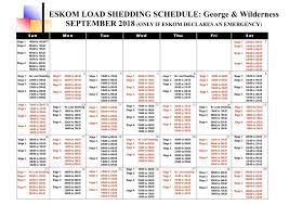 For load shedding schedules affecting the city of johannesburg, you can visit www.citypower.co.za, or call 086 056 2874, or follow them on twitter @citypowerjhb. September Load Shedding Schedule The Gremlin George News