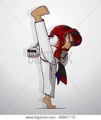 Picture Or Photo Of Create Cartoon Taekwondo Martial Art Vector And Illustration Dibujos De Taekwondo Artes Marciales Taekwondo