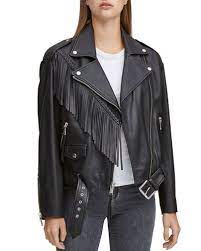 Andrew Marc Zariah Soft Leather Fringe Moto Jacket Jackets Moto Jacket Leather Fringe