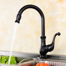This kitchen faucet measures 11.63l x 10.25w x 16.56h and is easy to install. Antique Black Oil Rubbed Bronze Kitchen Faucets