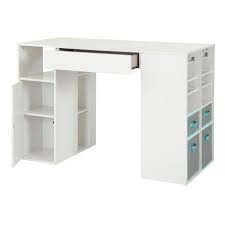 South Shore Crea Pure White Counter Height Craft Table With Storage 7550729 The Home Depot Craft Tables With Storage Craft Table White Counters
