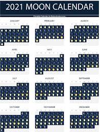 2021 Moon Calendar In 2020 Moon Calendar Calendar 2021 Calendar