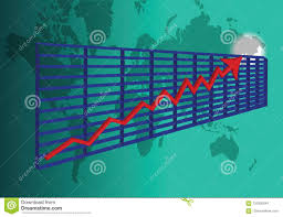 3d Stock Chart Stock Vector Illustration Of World Finance