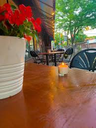 Tray sits on metal base. Outdoor Seating Habibi S Middle Eastern Kitchen Facebook