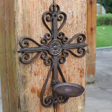 Ornate cast iron grape leaf vine pattern 2 person garden yard bench. Cheap Vintage Faith Cast Iron Wall Cross Candle Sconces Candlestick Holder Home Wall Decoration Garden Party Supplies Candle Holder Retro From Haolyhelen 64 93 Dhgate Com