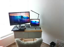 Workspace Mac Setup Dell S2740l Ikea Hacked Desk Ikea Desk Hack Mac Setup Ikea Hack