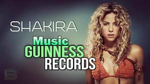 shakira colombias pop queen set three guinness records