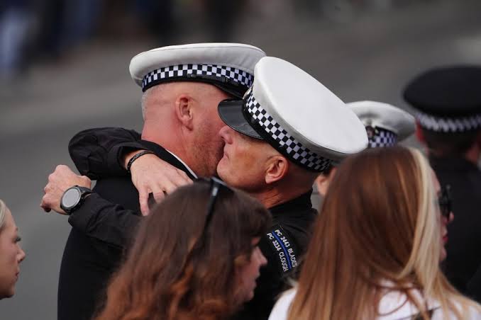 Hundreds of officers gather for emotional funeral of hero dad-of-two cop,  37, killed in A66 crash