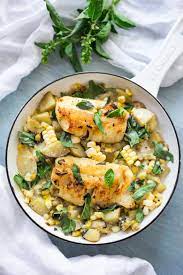Summer Corn Chowder With Basil And White Fish Feasting At Home Recipe Summer Corn Chowder Flavorful Vegetables Corn Chowder