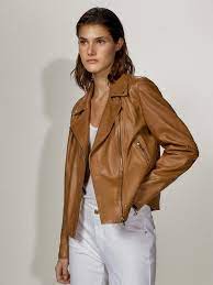 Nappa Leather Biker Jacket Women Massimo Dutti Jacken Leder Outfits Bikerjacke
