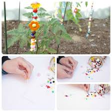 30 ways to use old jeans for brilliant craft ideas. Whimsical Beaded Garden Ornaments Kids Craft