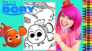 Click the download button to find out. Coloring Nemo Finding Dory Giant Coloring Book Page Crayola Crayons Kimmi The Clown Youtube