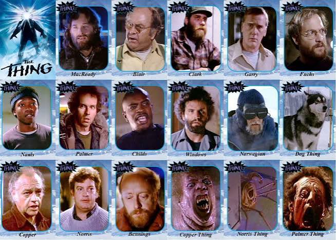 The Thing 1982 movie trading cards. Kurt Russell Keith David Alien | eBay
