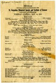 4.9 in average response time, 4.7 in professionalism, 4.6 in quality of service, 4.4 in value and 4.3 in flexibility. Florida Memory Benefit Entertainment For The St Augustine Historical Society And Institute Of Science Program 1912