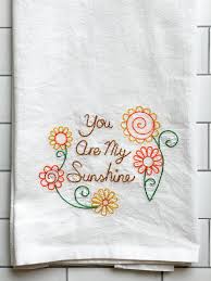 Flour sack kitchen towels with designs. Pin On Embroidery