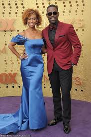 Brown of the people v. Sterling K Brown Is Handsome In Bold Burgundy Blazer Alongside Wife Ryan Michelle Bathe At Emmys Daily Mail Online