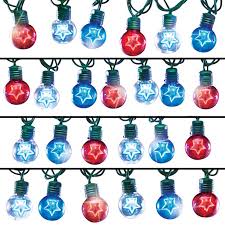 Over 20 years of experience to give you great deals on quality home products and more. Set Of 25 Red White And Blue Star Globe String Lights 4th Of July Outdoor Decoration Walmart Com Walmart Com
