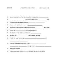 Foss Science 3rd Grade Water And Climate Report From Blue Planet Guided Reading Worksheets Reading Worksheets Guided Reading