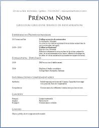 Exemple Cv Restauration En Anglais Exemple De Cv Original Exemple Cv Modele Cv