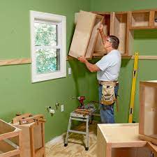 After a couple of weeks of building kitchen cabinets and finishing them, i can't tell you how excited and finally, we finish off the countertop supports by attaching cleats to the wall in the blind corner. How To Install Cabinets Like A Pro The Family Handyman