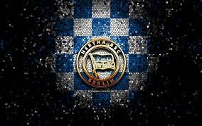 Gibt es den hier unter euch die auch selber wallpapers basteln von der hertha dann stellt sie hier doch vor vielleicht hier mal das noch unvollständige wallpaper. Download Wallpapers Hertha Fc Glitter Logo Bundesliga Blue White Checkered Background Soccer Hertha Bsc German Football Club Hertha Logo Mosaic Art Football Germany Hertha Berlin For Desktop Free Pictures For Desktop Free