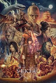 Sekiro Shadows Die Twice Poster Dark Souls Art Anime Style Samurai Artwork