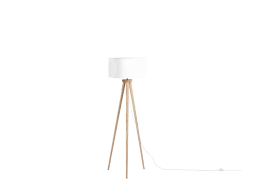 Adjustable height and angle, black enamel spot white interior with original rounded glass diam. Wooden Tripod Floor Lamp White Nitra Beliani No