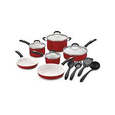 Model our last new cookware set was given to us over 14 years ago for our wedding and most pieces were on their last legs. Cuisinart Classic Ceramic Non Stick 14 Piece Cookware Set Red Buy Online In Antigua And Barbuda At Antigua Desertcart Com Productid 42714928