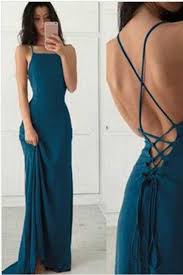 Appealing For Cheap Simple Chiffon Backless Emerald Prom Dress