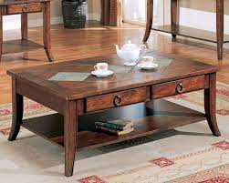 Slate top coffee table with shelf. Franklin Coffee Table With Slate Tile Top And Storage Co700258