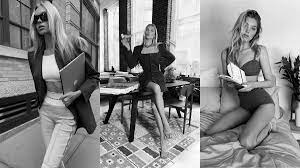 Just for the time being. Elsa Hosk S Work From Home Look Brings The Runway Into Real Life Vogue