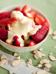 Fresh Strawberries With Almond Creme Anglaise Recipe Berries Recipes Almond Creme Recipes