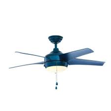 The hampton bay hawkins 44 in. Hampton Bay Windward 44 In Indoor Blue Ceiling Fan With Light Kit 54402 The Home Depot Ceiling Fan With Light Ceiling Fan Blue Ceiling