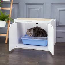 White Cat Litter Enclosure White Modern Cat Litter Box White Cat Litter Furniture White Cat Lit Litter Box Enclosure Cat Litter Box Enclosure Cat Litter Box