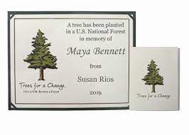 Our Most Popular Memorial Tree Gift Option Includes Personalized Certificate Tree Locations Photos And Ma Memory Tree Memorial Tree Planting Trees To Plant