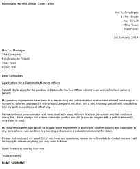 Foreign Diplomat Cover Letter February 2021