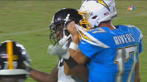 Rivers joined the indianapolis colts in march 2020 after 16 years playing for the san diego chargers. Philip Rivers Grabs Hold Of Mike Hilton After Interception Youtube