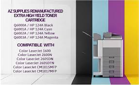 AZ SUPPLIES Toner Set Q6000A 6001A 6002A 6003A for HP 2600n 1600 2605dn  2600 2605dtn : Amazon.com.mx: Electrónicos